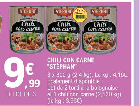 chili con carne "stéphan"