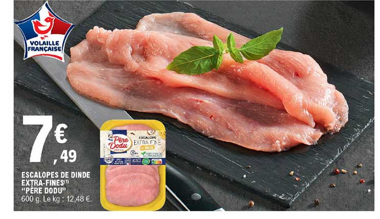 escalopes de dinde extra-fines "père dodu"