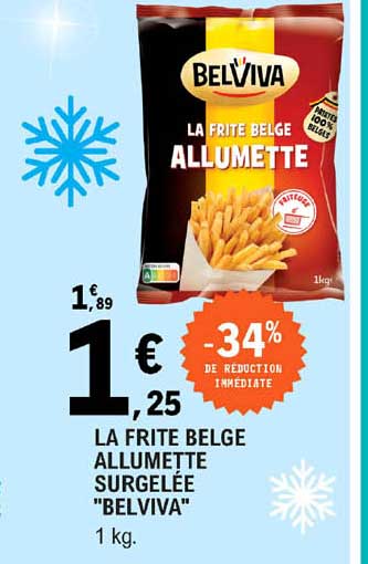 la frite belge allumette surgelée "belviva"