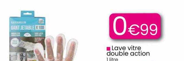 lave vitre double action