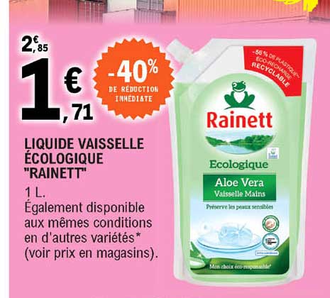 Liquide Vaisselle écologique "rainett"