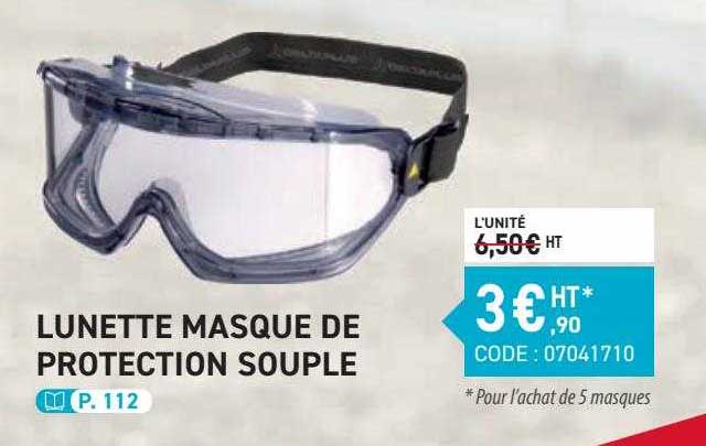 lunette maque de protection souple