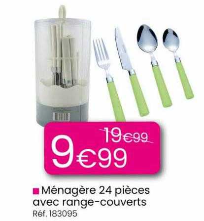 ménagère 24 pièces avec range-couverts