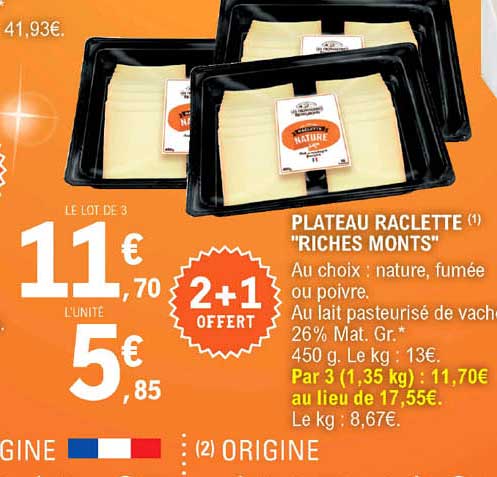 Plateau Raclette "richesMonts"