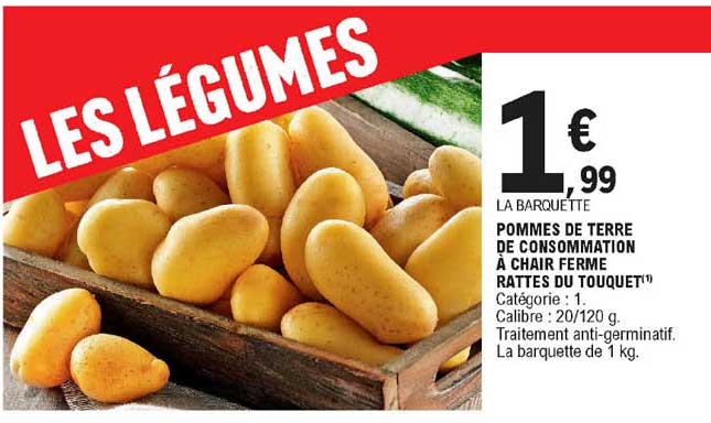 pommes de terre de consommation à chair ferme rattes du touquet