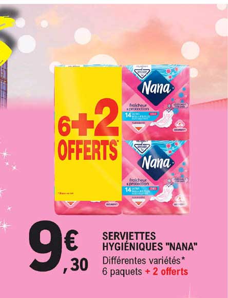 Serviettes Hygiéniques "nana"