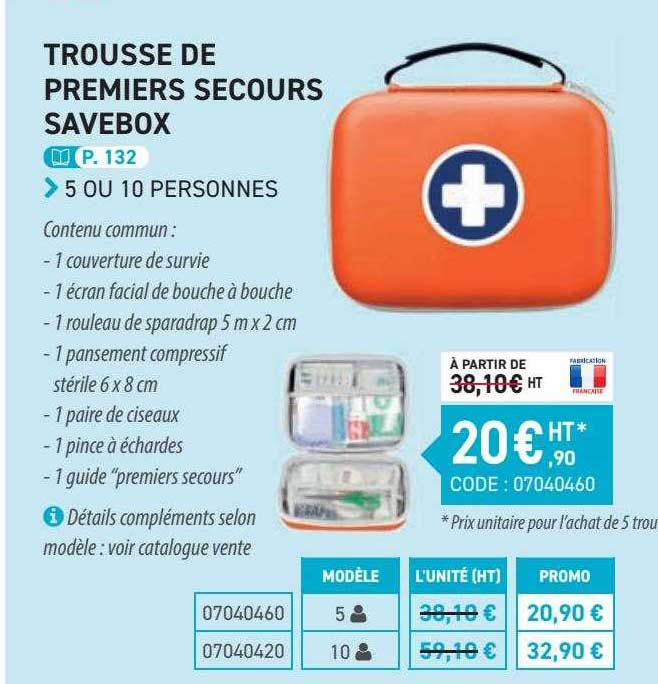 trousse de premiers secours savebox