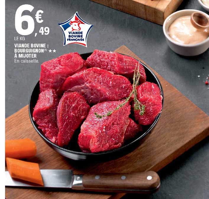 Viande Bovine : Bourguignon à Mijoter