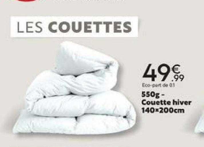 550g - Couette Hiver 140 X 200 Cm