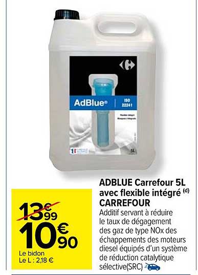 Adblue Carrefour 5l Avec Flexible Intégré Carrefour