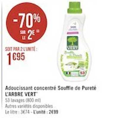 adoucissant concentré souffle de pureté l'arbre vert