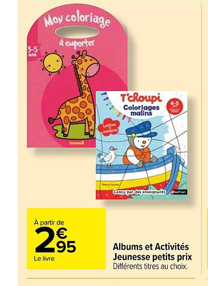 albums et activités jeunesse petits prix