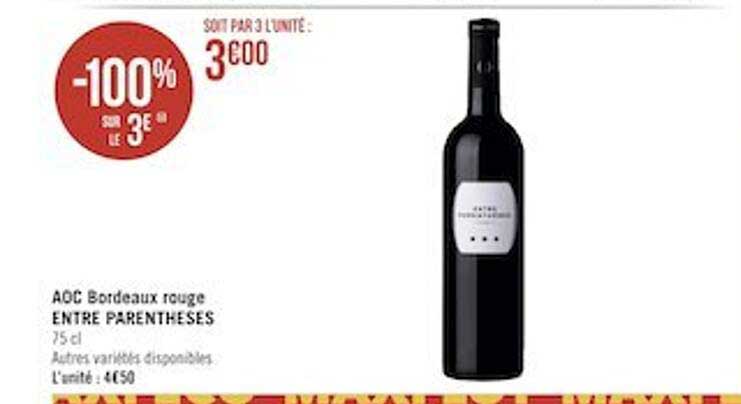 aoc bordeaux rouge entre parenthèses