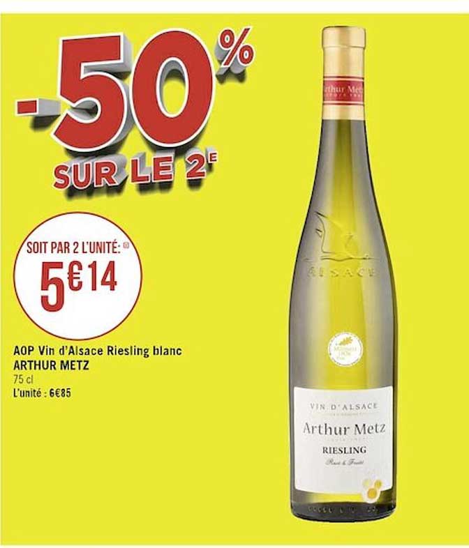 aoc vin d'alsace riesling blanc arthur metz