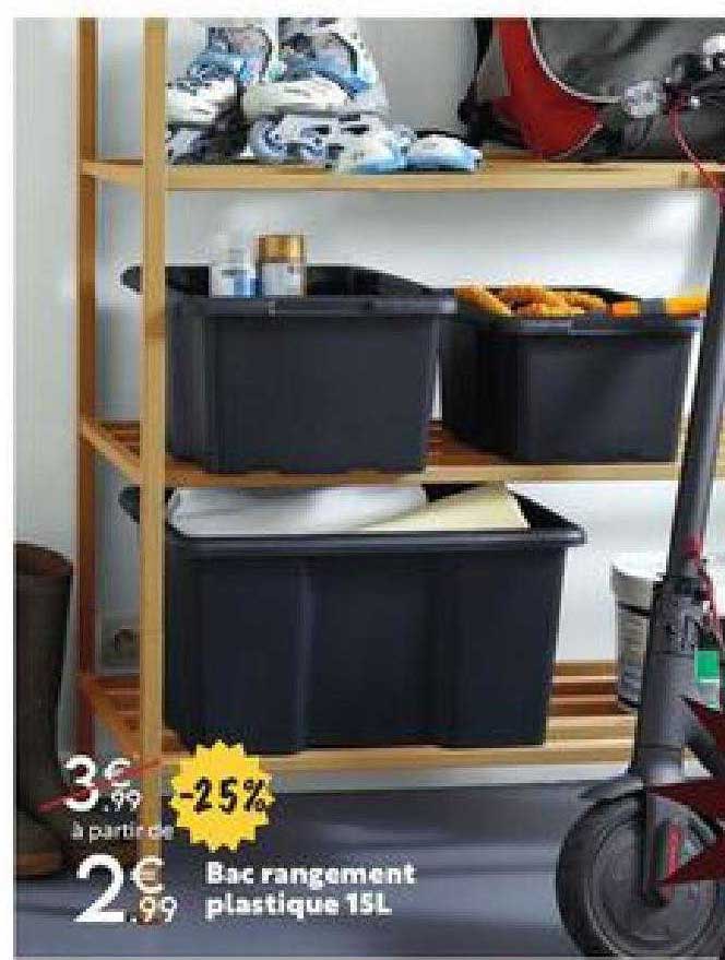 Bac Rangement Plastique 15l