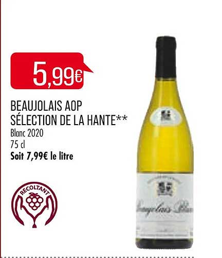 beaujolais aop sélection de la hante