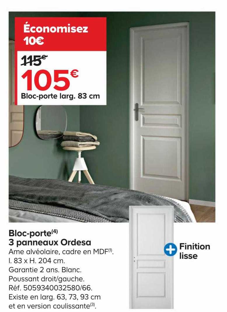 bloc-porte 3 panneaux ordesa