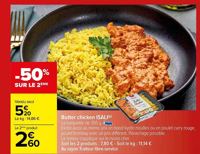 butter chicken isali