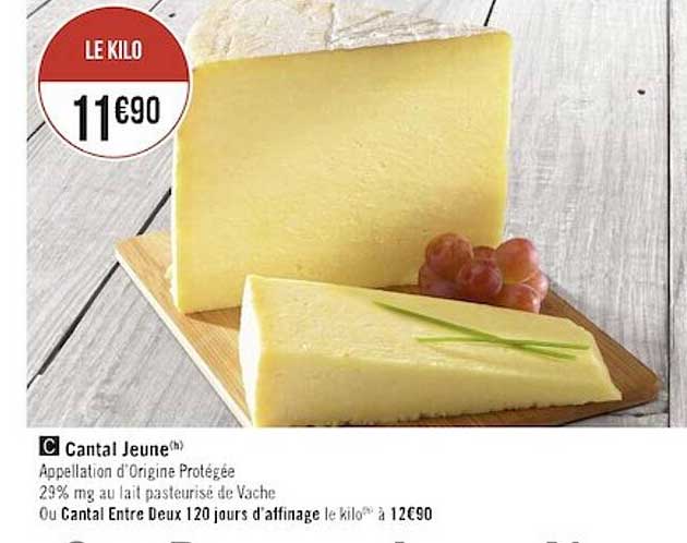 cantal jeune ou cantal entre deux 120 jours d'affinage