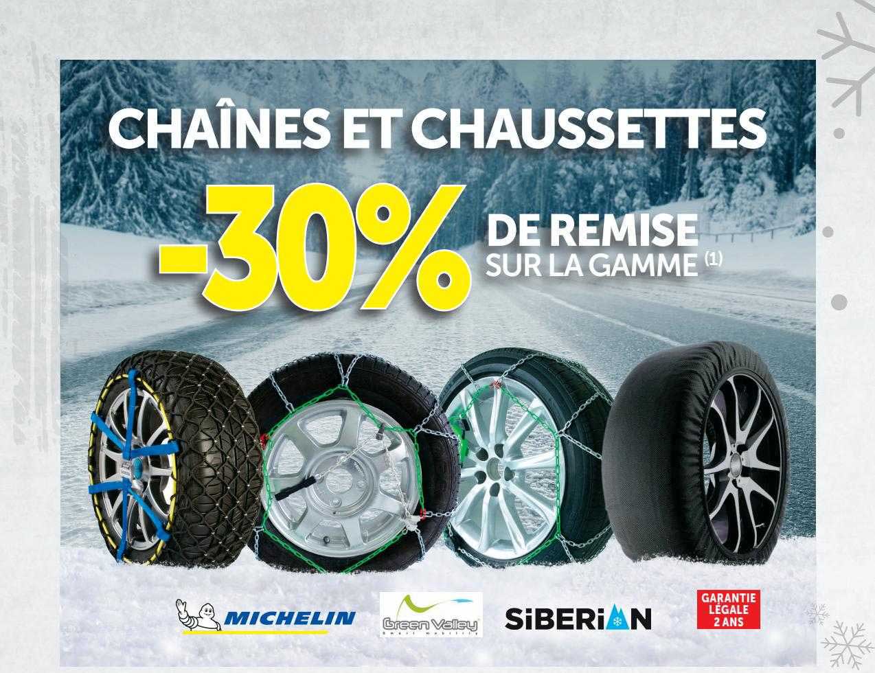 chaînes et chaussettes michelin, green valey, siberian