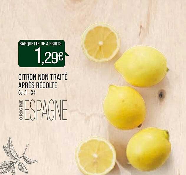 citron non traité après récolte