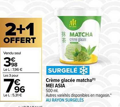 crème glacée matcha mei asia