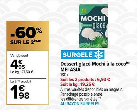 dessert glacé mochi à la coco mei asia