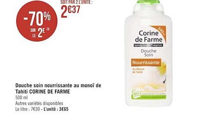 douche soin nourrissante au monoï de tahiti corina de farme