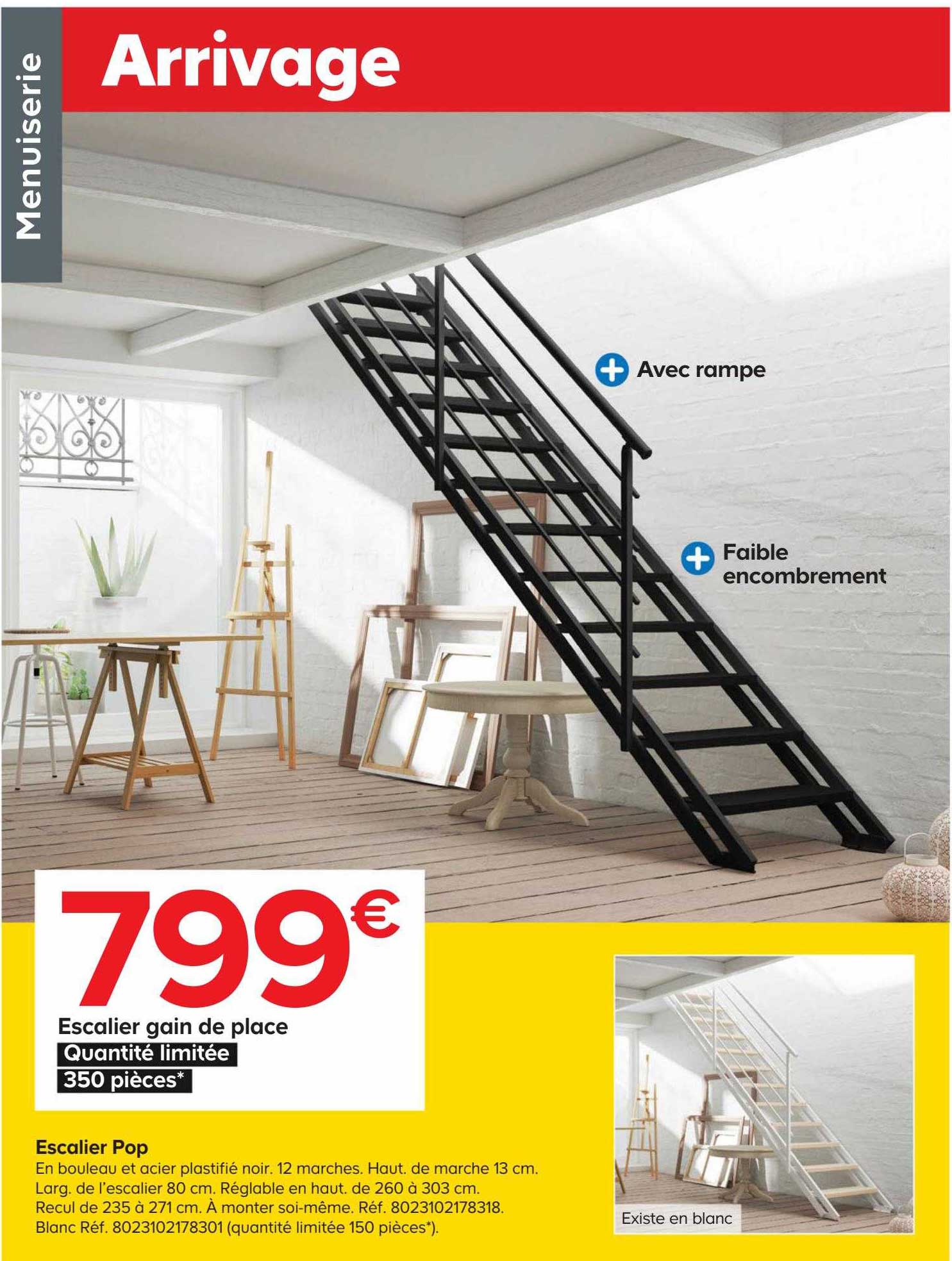 escalier gain de place pop
