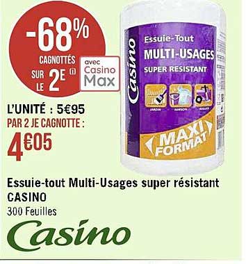essuie-tout multi-usages super résistant casino