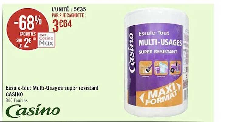 essuie-tout multi-usages super résistant casino