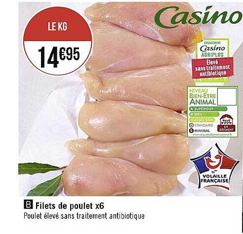 Filets De Poulet X6