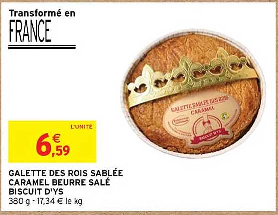 galette des rois sablée caramel beurre salé biscuit d'ys