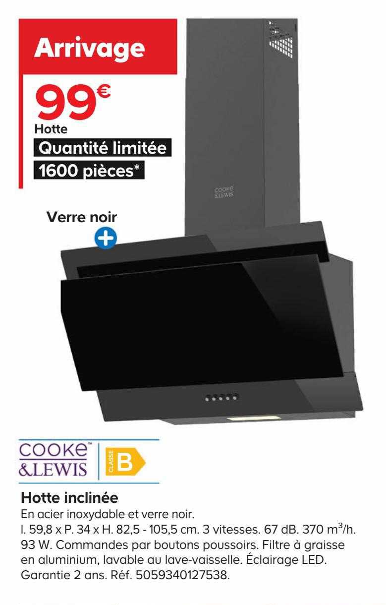 Hotte Inclinée Cooke & Lewis