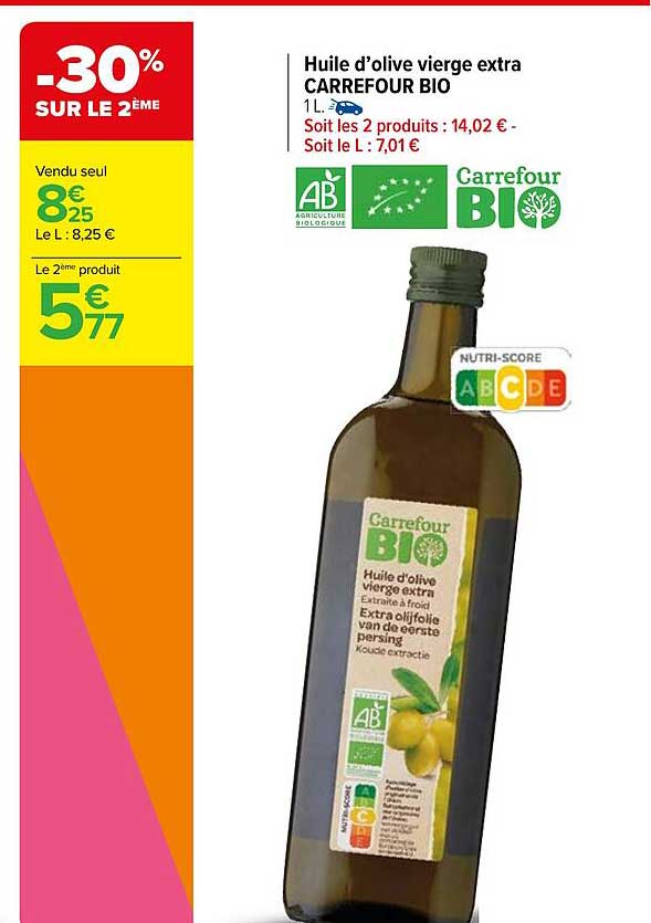 Huile D'olive Vierge Extra Carrefour Bio