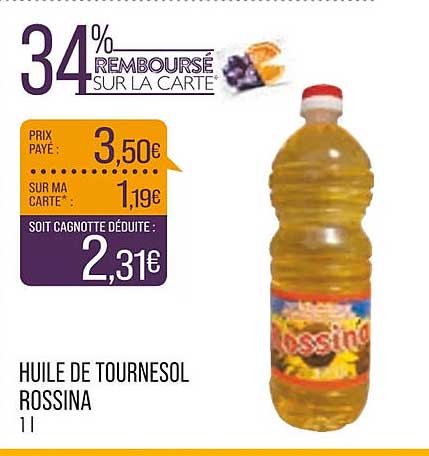 huile de tournesol rossina