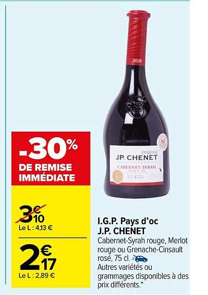 i.g.p. pays d'oc j.p. chenet