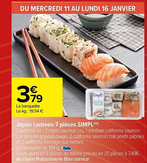 japan canteen 7 pièces simpl