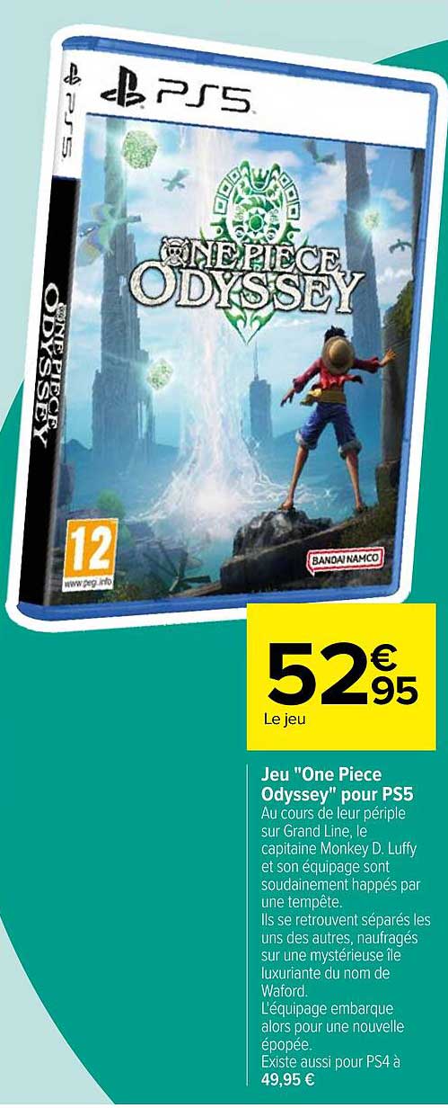 Jeu "one Piece" Odyssey Pour Ps5