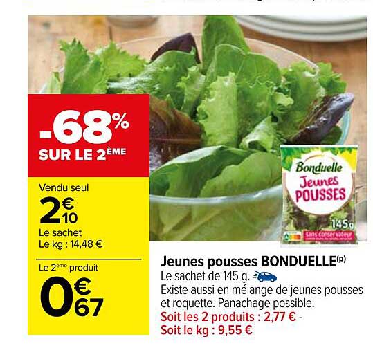 jeunes pousses bonduelle