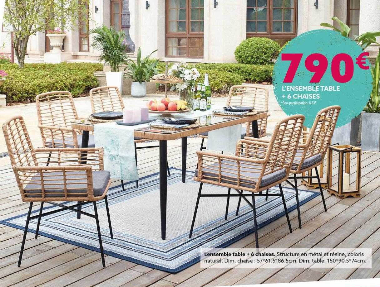 L'ensemble Table + 6 Chaises