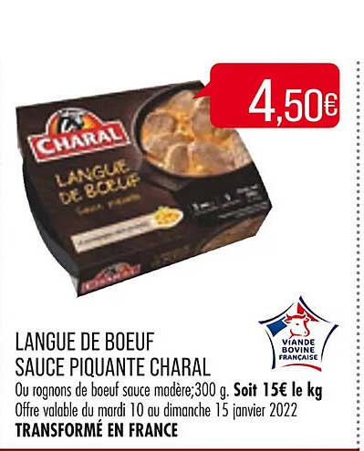 Langue De Bœuf Sauce Piquante Charal