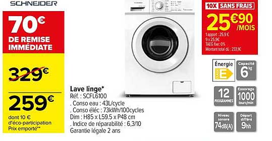 lave linge schneider