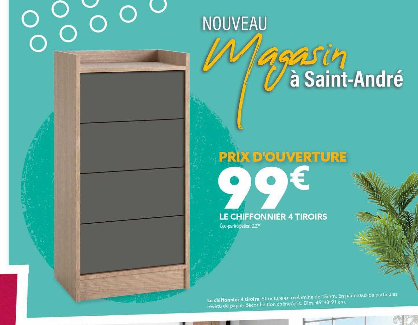 le chiffonnier 4 tiroirs