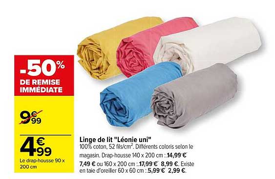 linge de lit "léonie uni"
