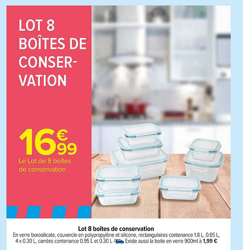 Lot 8 Boîtes De Conservation