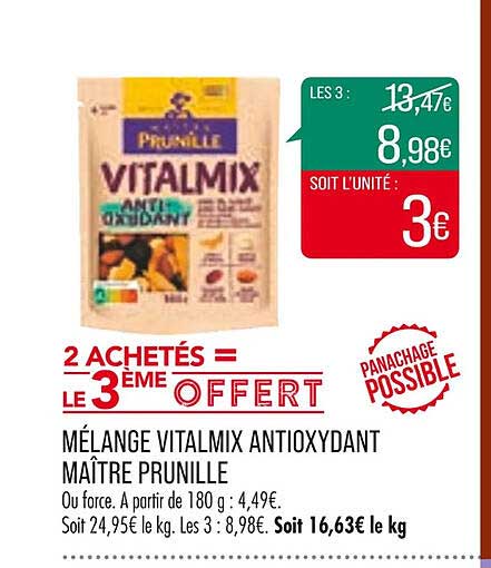mélange vitalmix antioxydant maître prunille