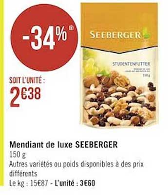 mendiant de luxe seeberger
