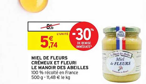 miel de fleurs crémeux et fleuri le manoir des abeilles