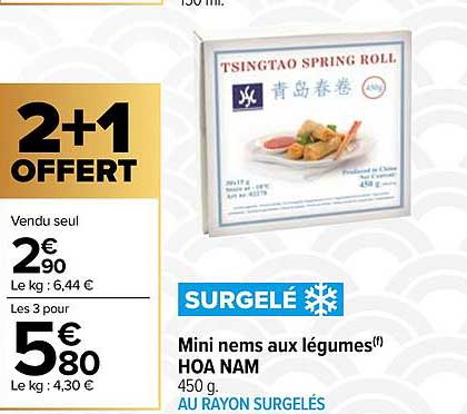 mini nems aux légumes hoa nam